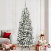 vidaXL Kunstkerstboom Wit 210 cm PVC en Plastic en Staal en PE