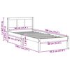 vidaXL Bedframe Bruin 90 x 190 cm Massief grenenhout