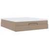 vidaXL Ottoman bed met matras 180x200cm kunstleer cappuccinokleurig