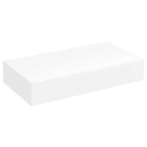 vidaXL Wandschap met lade zwevend MDF wit