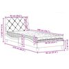 vidaXL Bed met matras stof donkergrijs 90x200 cm