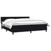 vidaXL Boxspring met matras fluweel zwart 200x210 cm
