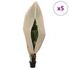 vidaXL Vorstbescherming Plantenfleece Covers 5 pcs Beige 1,55 x 1 m