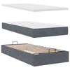 vidaXL Ottoman bed met matrassen en LED's 100x200cm fluweel