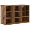 vidaXL Schoenenkast met plank Oudhout 77,5 x 30 x 51 cm Bewerkt hout
