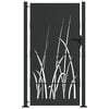 vidaXL Tuinpoort 110 x 205 cm Poedergecoat staal Zwart Vergrendelbaar