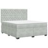 vidaXL Boxspringbed met matras Lichtgrijs 140 x 200 cm Fluweel