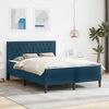 vidaXL Bedframe met matras met hoofdeinde Blauw 120 x 190 cm Fluweel