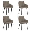 vidaXL Eettafelstoelen 4 st Kunstleer Grijs 57 x 50 x 85 cm