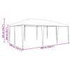 vidaXL Partytent Blauw en Wit 600 x 400 x 266 cm Polyester en staal