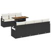 vidaXL Tuin Sofa Set 8 st 7-Aantal zitplaatsen Zwart en Cr&egrave;me