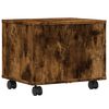 vidaXL Printerkastje met wielen 41x32x34,5 cm gerookt eikenkleurig