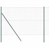vidaXL Euro-hek met grondbevestiging 10 x 1,5 m PVC-Coated Staal Groen