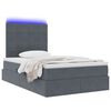 vidaXL Opbergbed met LED met matras Donkergrijs 120 x 190 cm Fluweel