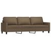 vidaXL 3-delige Loungeset met kussens stof bruin