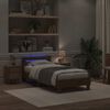 vidaXL Bedframe met LED Artisan Eiken 100 x 200 cm Bewerkt hout