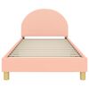vidaXL Bedframe voor kinderen met hoofdbord Roze 90 x 190 cm