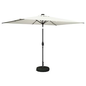 vidaXL Tuinparasol met LED-lampen en voet 2 x 3 m Polyester