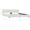 vidaXL Bedframe kunstleer wit 180x200 cm