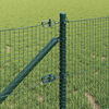 vidaXL Hecke met palen Groen 0.4 x 25 m Staal