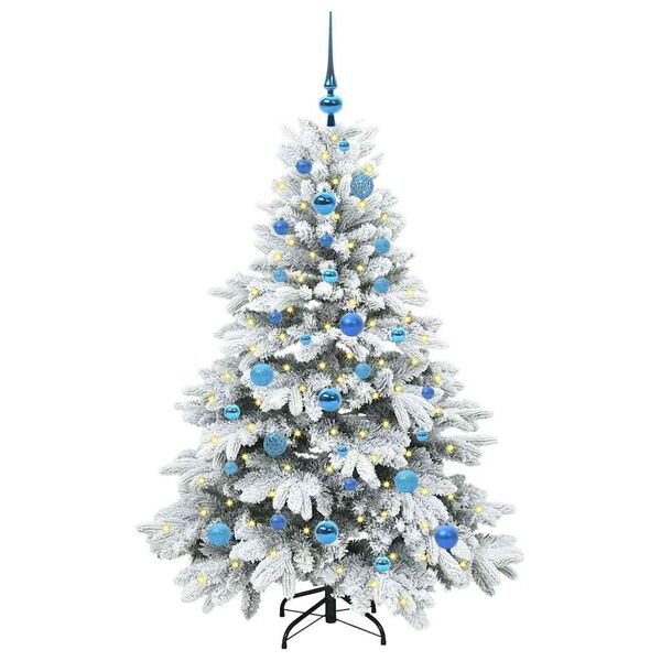vidaXL Kunstkerstboom met 150 LED met standaard Wit 150 cm PE en PVC