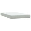 vidaXL Boxspring met matras fluweel lichtgrijs 120x210 cm