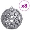 vidaXL Kerstballen 100 st 3/4/6 cm blauw en zilverkleurig