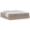 vidaXL Ottoman bed met matrassen 160x200cm kunstleer cappuccinokleurig