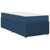 vidaXL Bedframe met matras Blauw 100 x 200 cm Stof