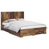 vidaXL Bedframe met opbergruimte en hoofdbord Oud hout Bewerkt hout
