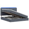 vidaXL LED Opslagbed met Matras Donkergrijs 200 x 200 cm Fluweel