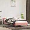 vidaXL Bedframe met hoofdeinde zonder matras 90x190 cm fluweel roze