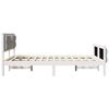 vidaXL Bedframe Lichtgrijs 150 x 200 cm Massief grenenhout