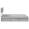 vidaXL Bedframe Grijs Sonoma 200 x 200 cm Massief grenenhout