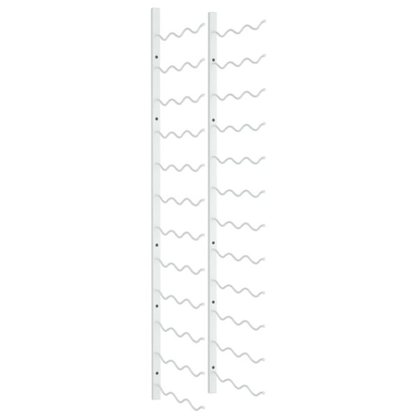 vidaXL Wijnrek voor 36 flessen wandmontage ijzer wit