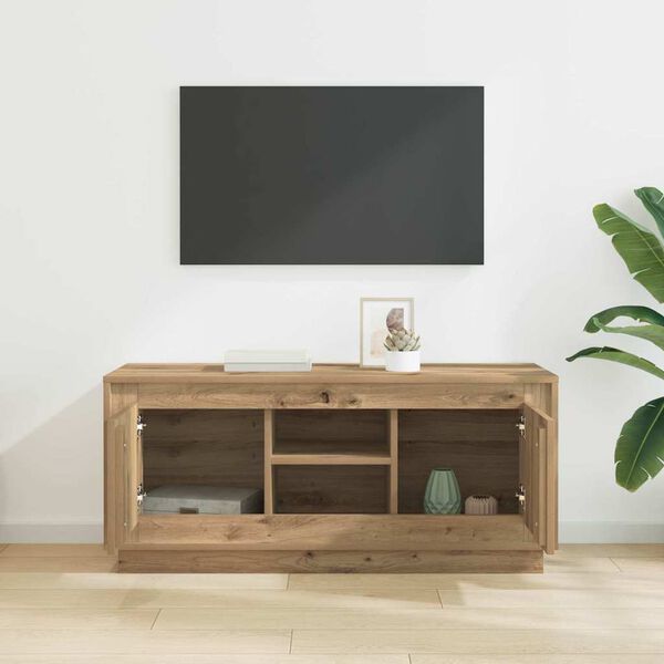 vidaXL TV-kast Artisan Eiken 102 x 35 x 45 cm Bewerkt hout