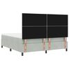 vidaXL Boxspringbed met matras Lichtgrijs 180 x 200 cm Stof