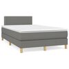 vidaXL Boxspring met matras stof donkergrijs 120x190 cm