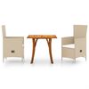 vidaXL 3-delige Tuinset beige