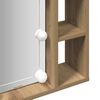 vidaXL Spiegelkast met LED 76x15x55 cm bewerkt hout artisanaal eiken