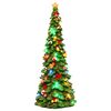 vidaXL Verlichte kerstboom SALO 16,5 x 15,5 x 40 cm Kunststof Groen