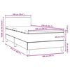 vidaXL Boxspring met matras fluweel lichtgrijs 100x210 cm