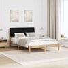 vidaXL Bedframe met hoofdeinde Bruin 135 x 190 cm Massief grenenhout
