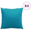 vidaXL Bankkussens 4 stuks Blauw 60x60 cm Stof