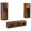 vidaXL TV Wandmeubels 5 st Zwart Eiken Bewerkt hout