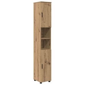 vidaXL Badkamer Kast met opslag Artisan Eiken 30 x 35 x 192 cm