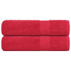 vidaXL Douchehanddoeken FROGN 2 st 70x140 cm 360 g/m&sup2; rood