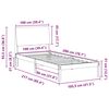 vidaXL Bedframe Bruin en donkergrijs 100 x 200 cm Massief grenenhout