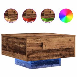 vidaXL Salontafel Oudhout 55 x 55 x 31 cm Bewerkt hout