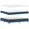 vidaXL Boxspringbed met matras met hoofdeinde Blauw 200 x 200 cm Stof